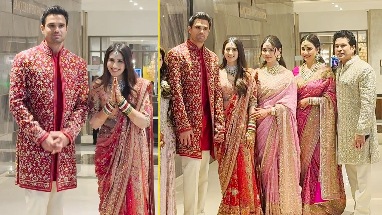 Arjun Tendulkar & Saaniya Chandhok First Visual After Marriage | Sachin Tendulkar and Family Visuals