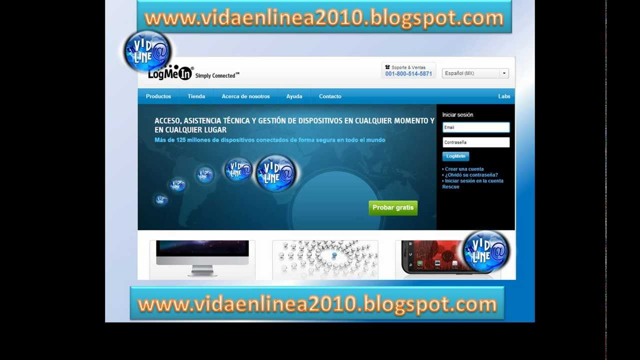 Control desde Dispositivo M&oacute;vil Logmein