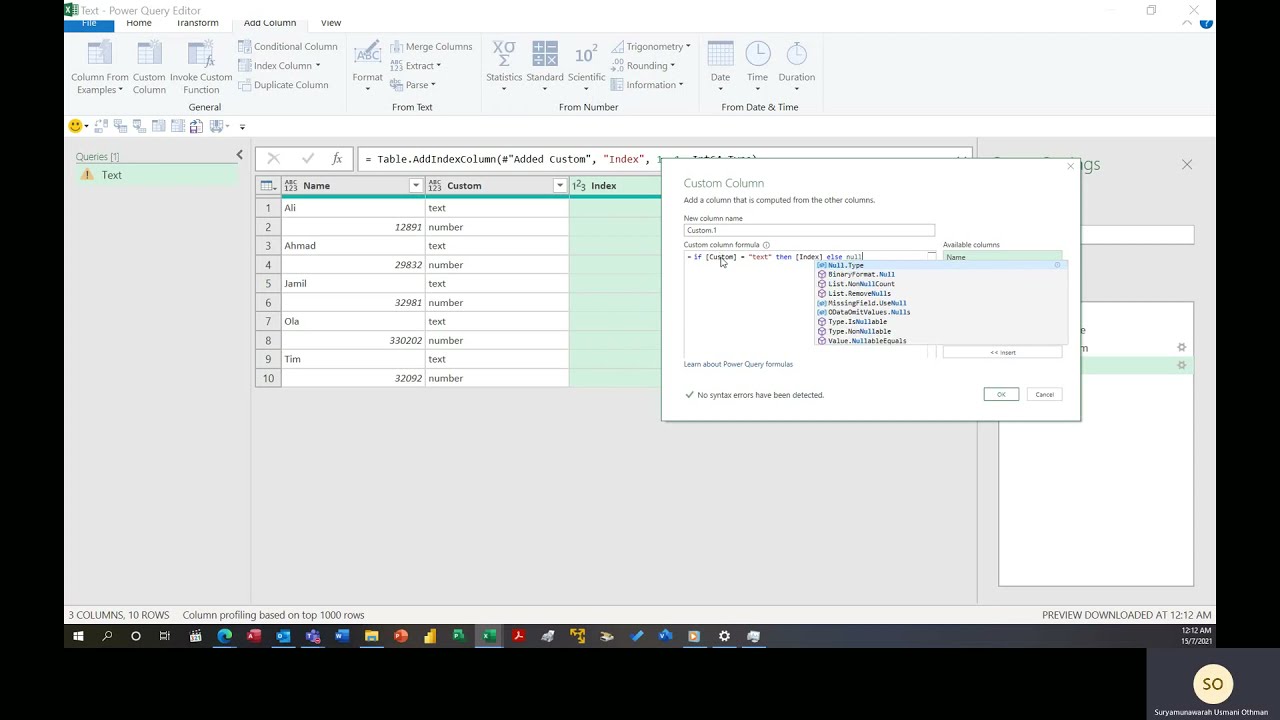 Using Power Query to re-arrange row and column.