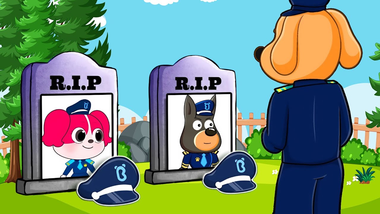 Goodbye Forever 💔 Labrador Leaves Papillon & Dobermann&hellip; | Sheriff Labrador Animation