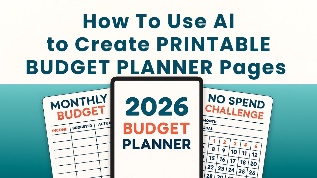 How To Use AI to Create Printable Budget Planner Pages
