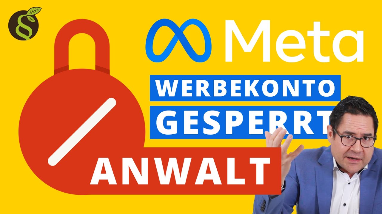 Werbekonto gesperrt Facebook / Instagram – was tun❓ Hilfe vom Rechtsanwalt 👨‍⚖️