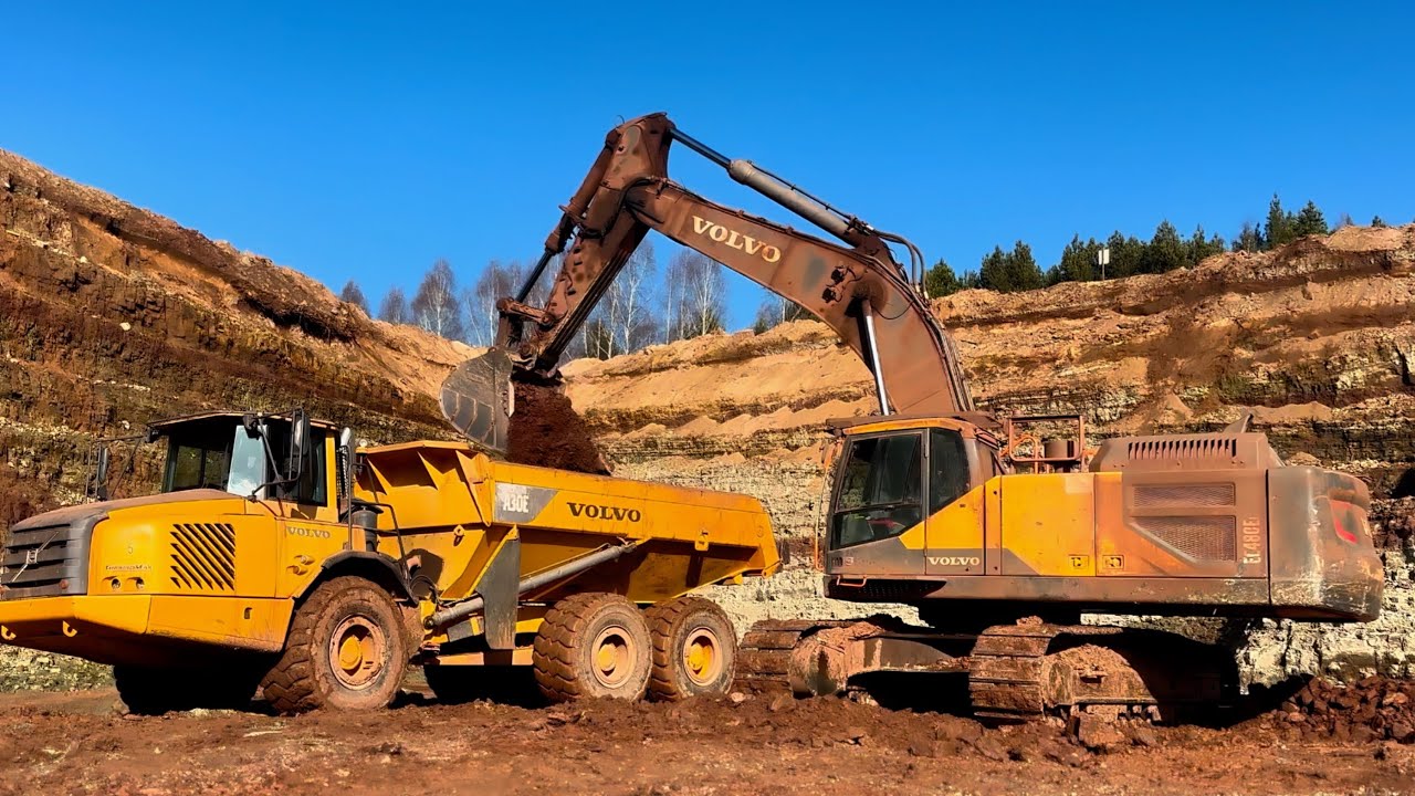 POV: Clay Quarry Operation | Excavator & Wheel Loader at Work | Real Sounds