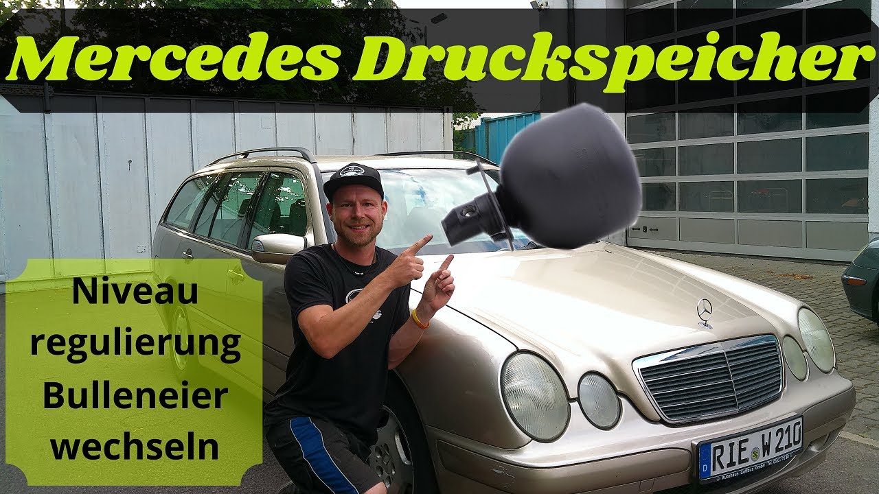 Mercedes W210 Niveauregulierung Druckspeicher/Federspeicher/Bulleneier wechseln | Tutorial Anleitung