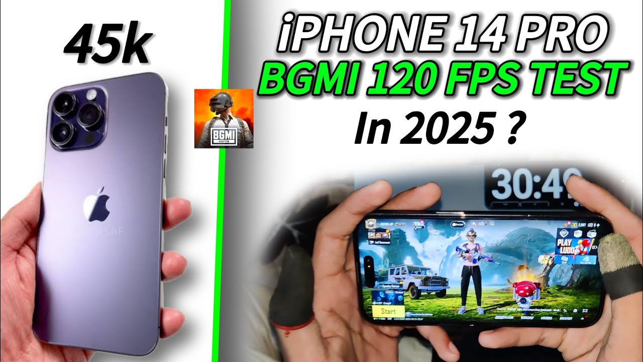 iPHONE 14 PRO🔥BGMI 120FPS TEST IN 2025 | only ₹45,000😱 