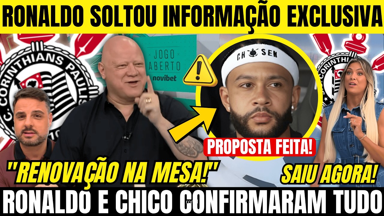 RONALDO GIOVANELI CRAVA ESTREIA DE LINGARD E FUTURO DE MEMPHIS NO CORINTHIANS HOJE!