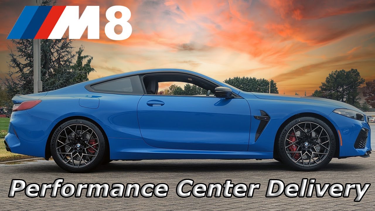 BMW M8 Competition Coupe 2023 года, цвет Santorini Blue — доставка в Performance Center