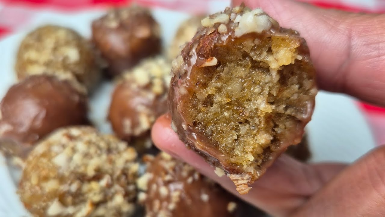 🍫 Dessert sans cuisson à 3 ingrédients | Boules dattes, noix & chocolat