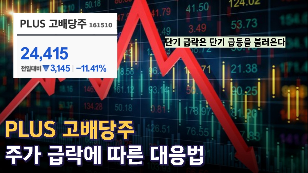 PLUS 고배당주, 주가 급락에 대한 대응법 (ft. 은행주, 증권주, 배당주)