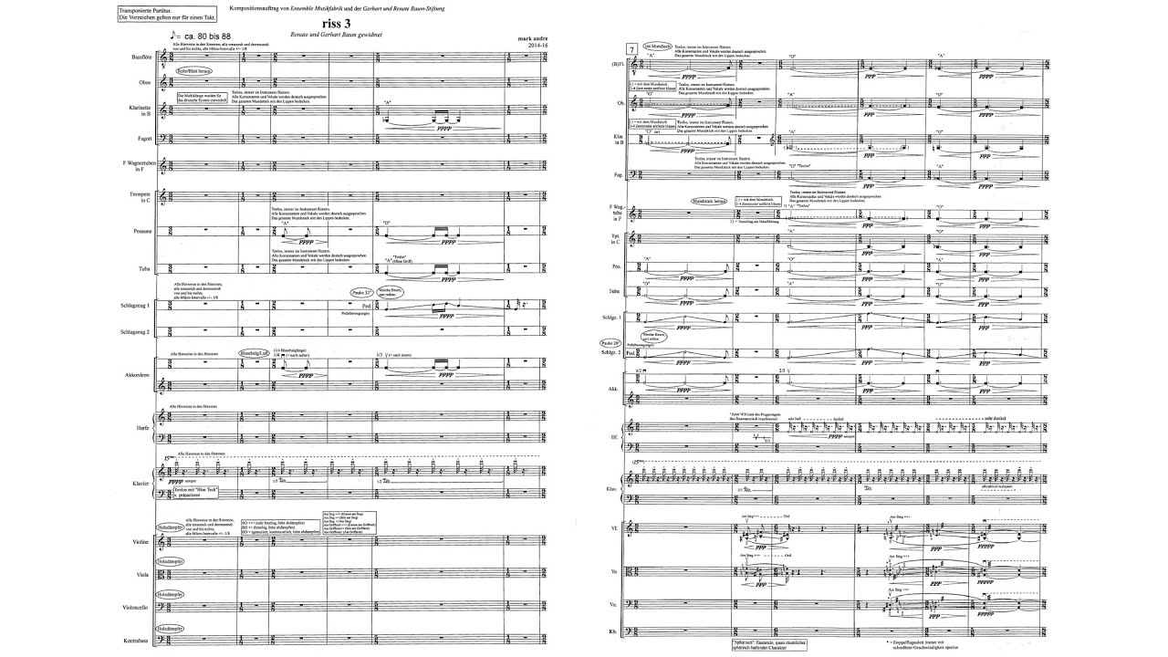 Mark Andre - riss 3 (Audio + Full Score)