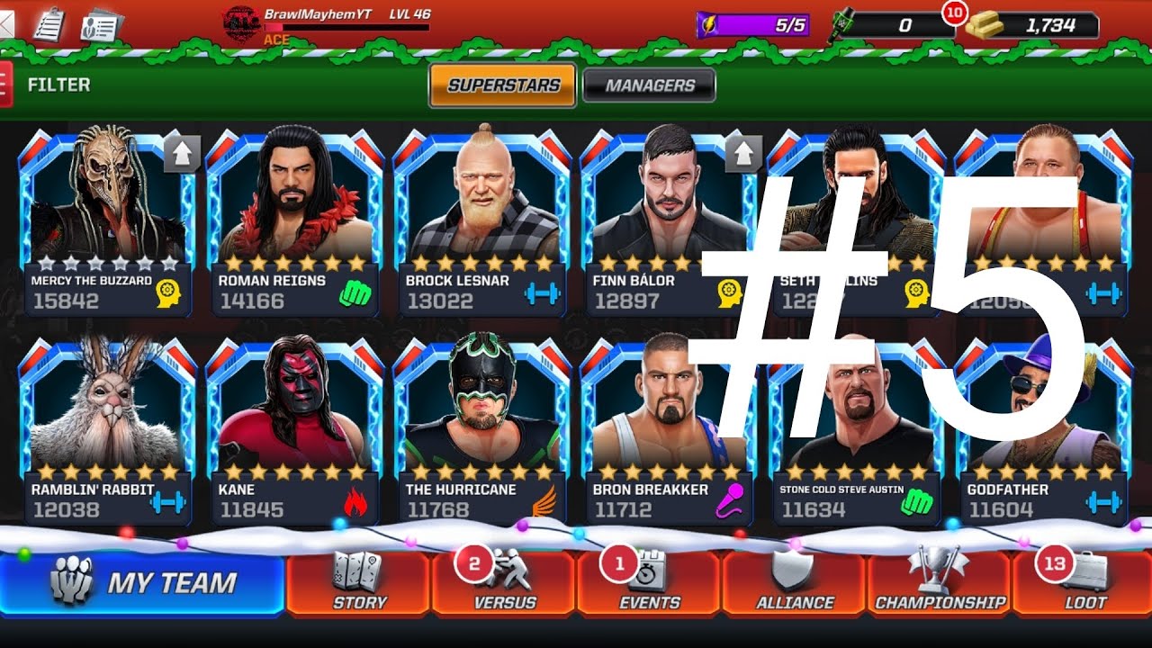 WWE MAYHEM - MY ROSTER #5 - NEW YEAR EDITION