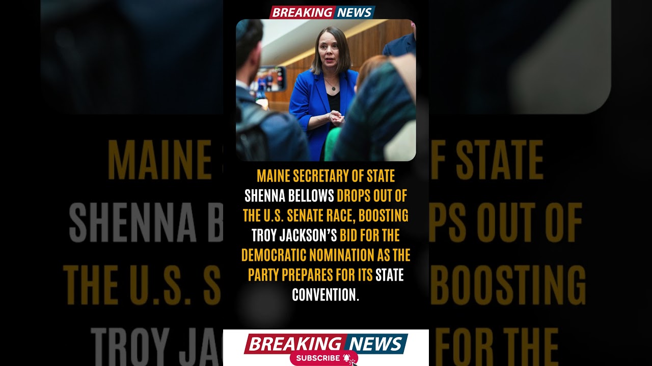 🚨 SHENNA BELLOWS QUITS MAINE SENATE RACE!
