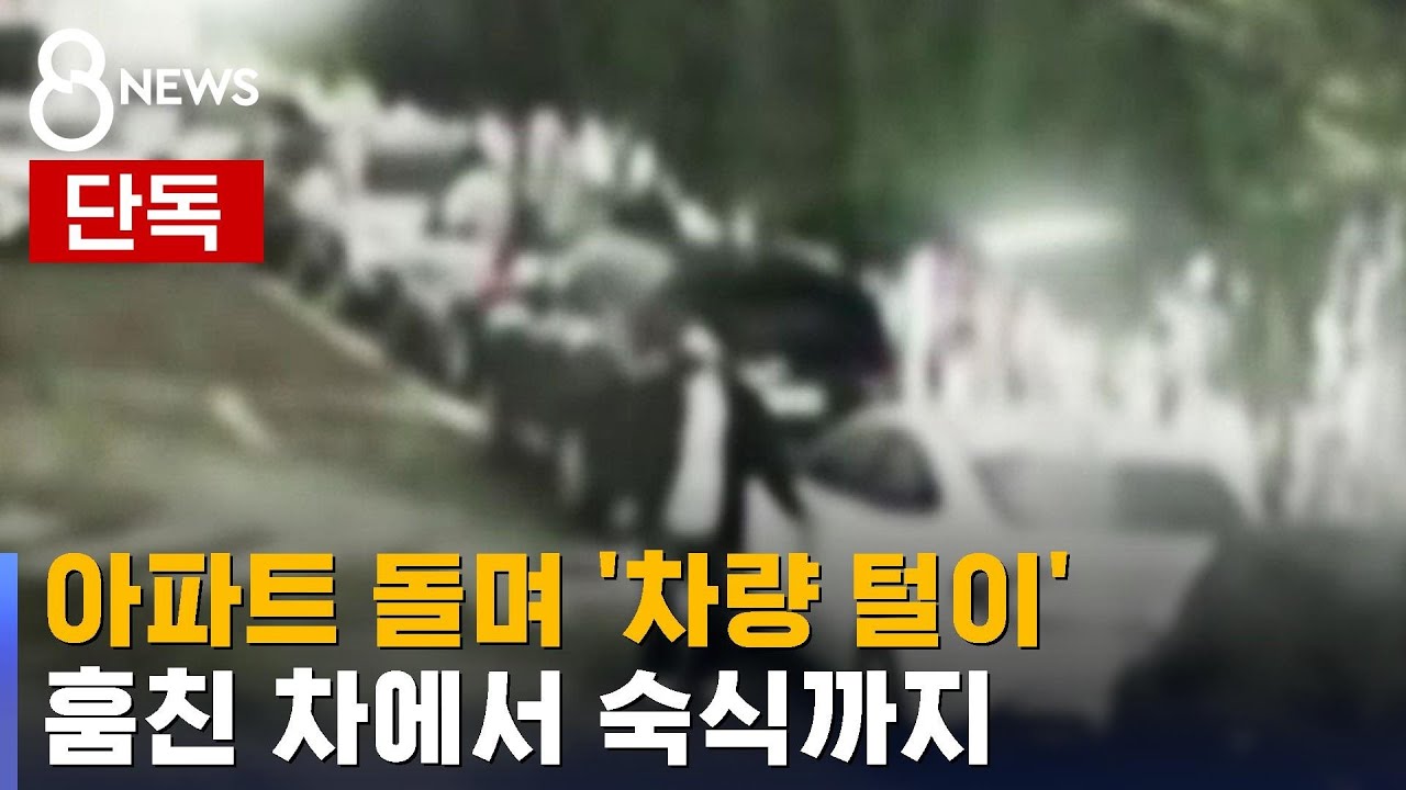[단독] 아파트 돌며 '차량 털이'&hellip;훔친 차에서 숙식까지 / SBS