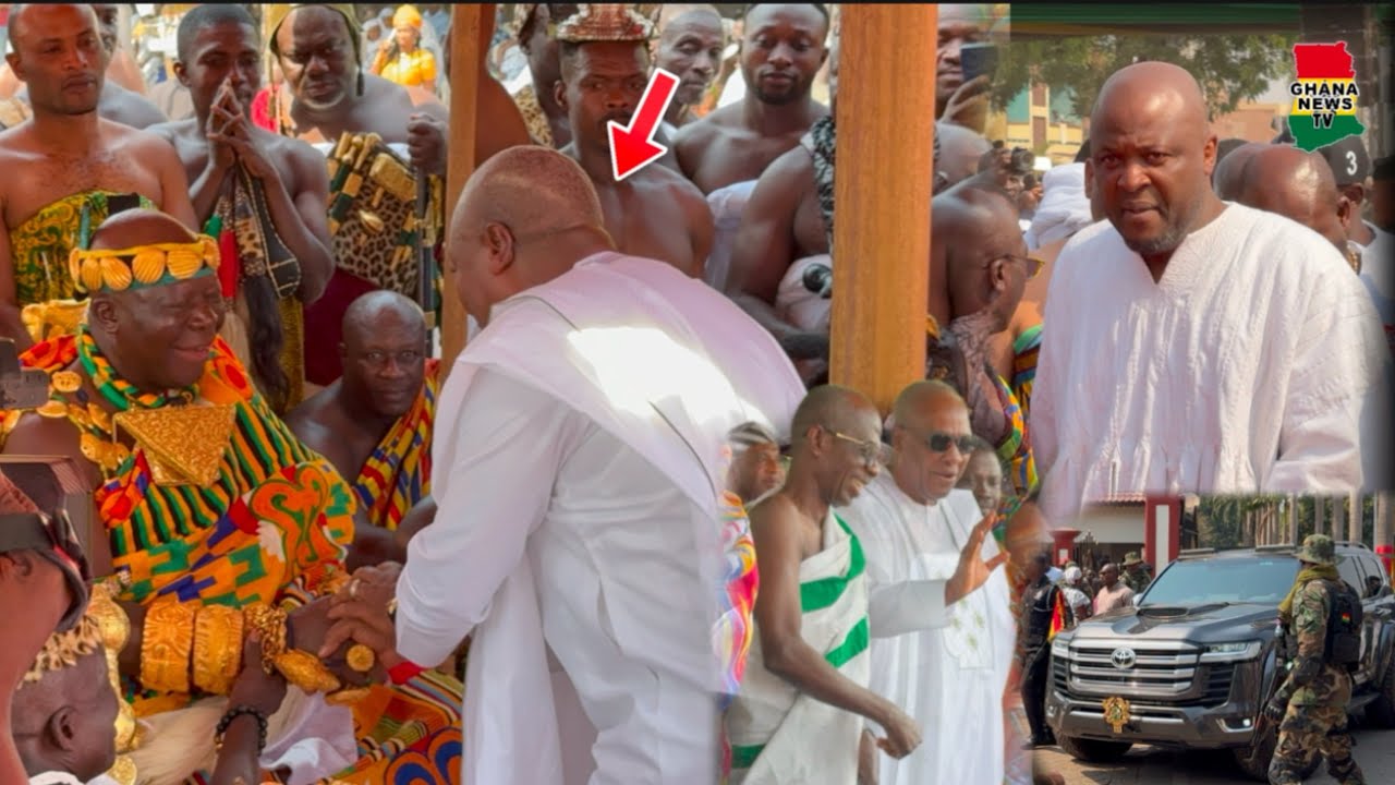Prez Mahama, His richest bro Ibrahim & Son’s storm Otumfour’s Akwasidae with his bulletproof Car