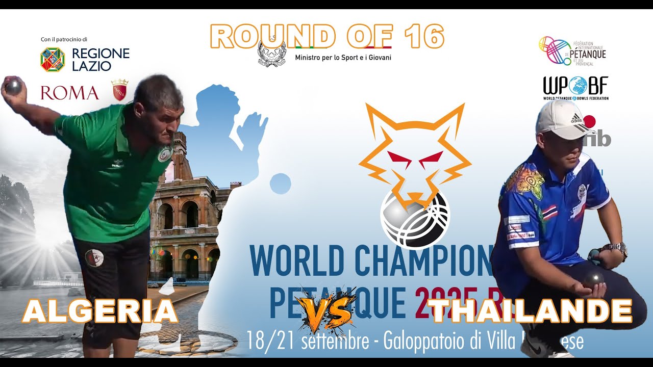 World Championships Petanque 2025 – Tailandia vs Algeria, singolare maschile a Villa Borghese