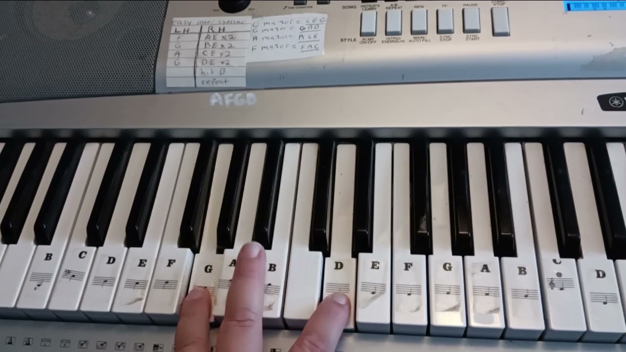 How to Play purple Rain by Prince For Beginners Piano tutorial and Keyboard 