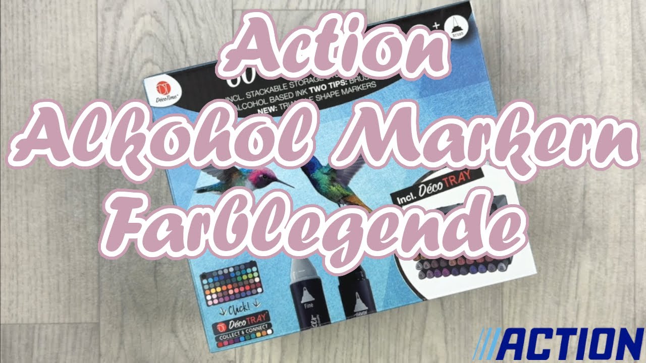 Unboxing and Swatching || Twinmarkers || Alkohol Marker || 60 Stück aus dem Action || Farblegende