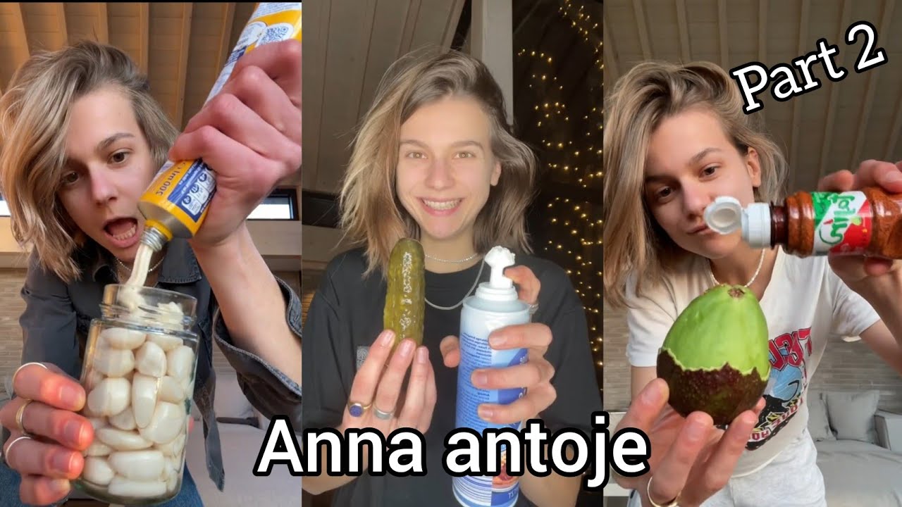 (ASMR) Anna Antoje Part 2 Tiktok Compilation Eating sounds