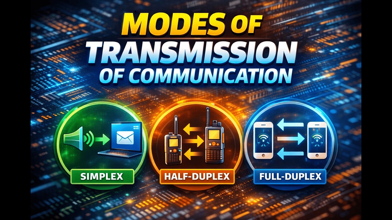 Modes of Transmission in Communication | Simplex, Half Duplex & Full Duplex Explained