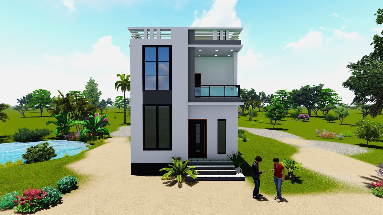 small duplex house low cost plan | Beautiful duplex in a small space at low cost, Move Forward