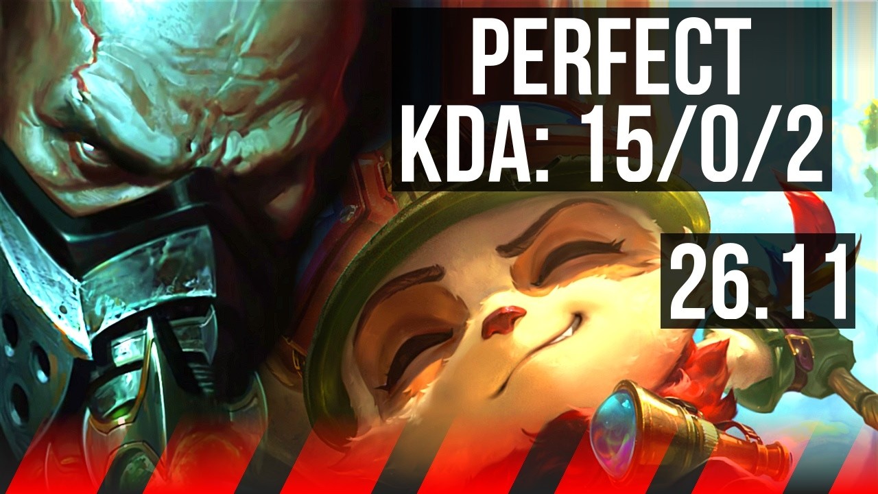URGOT vs TEEMO (TOP) | Perfect KDA: 15/0/2 | EUW Master | 26.11