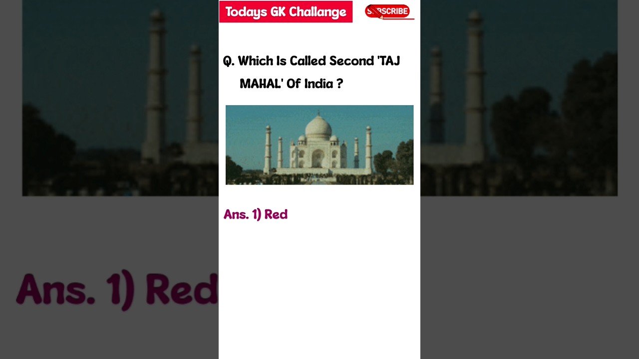 Second TAJ MAHAL Of India 🇮🇳 | #gk #shorts #today