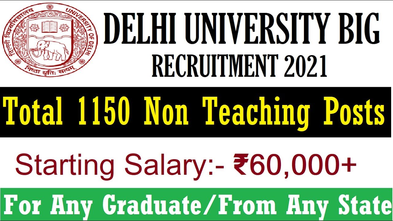 BIG Permanent Government jobs in DELHI, New Vacancy 2020 in Delhi, Post 1150, Any Graduate Any State