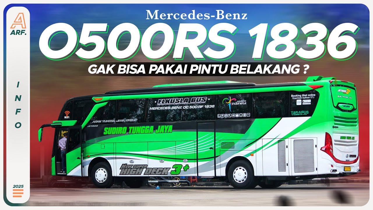Alasan Bus MERCY O500RS 1836 Tidak Bisa Menggunakan Pintu Belakang