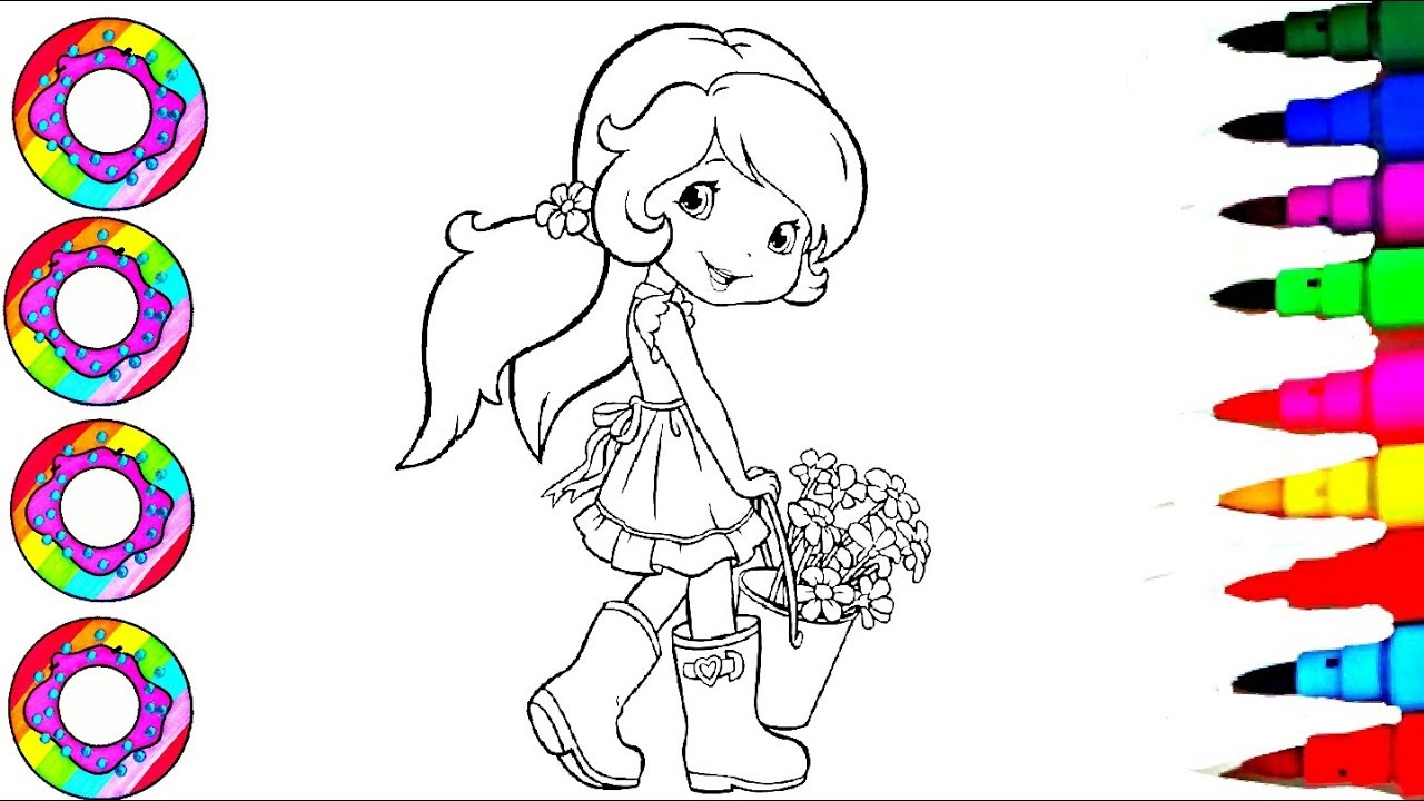 Colouring Drawings Sheet Strawberry Shortcake with Sparkle Gumboots Coloring Sheets Coloring Pages