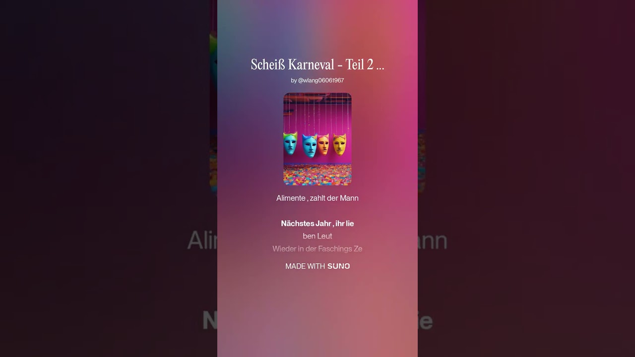 Scheiß Karneval - Teil 2 - techno - version -🎼🎶🎸🥸😵‍💫🚑🍾🤠🤡 - #lied #musik #satire #humor #spaß #helau