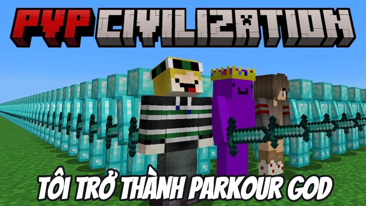 Minecraft Nhưng Tôi Trở Thành PARKOUR GOD Trong PVP Civilization