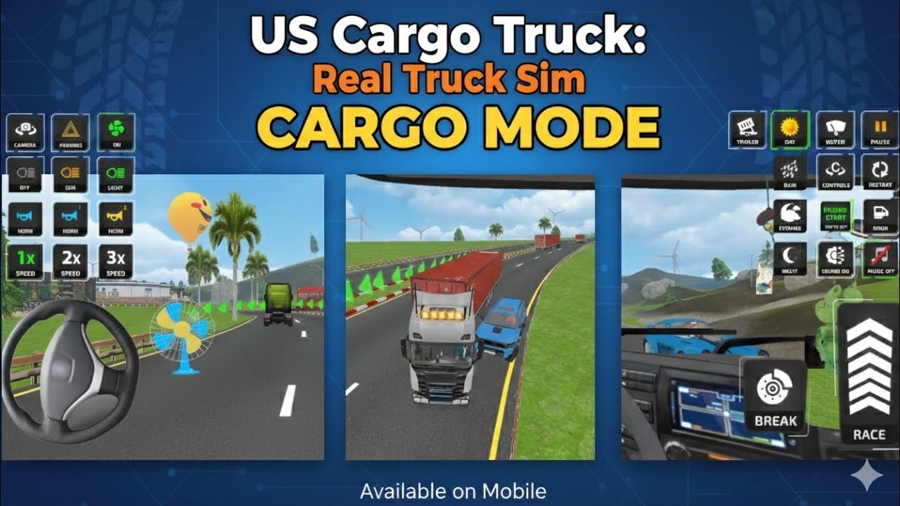 US Cargo Truck: Real Truck Sim CARGO MODE