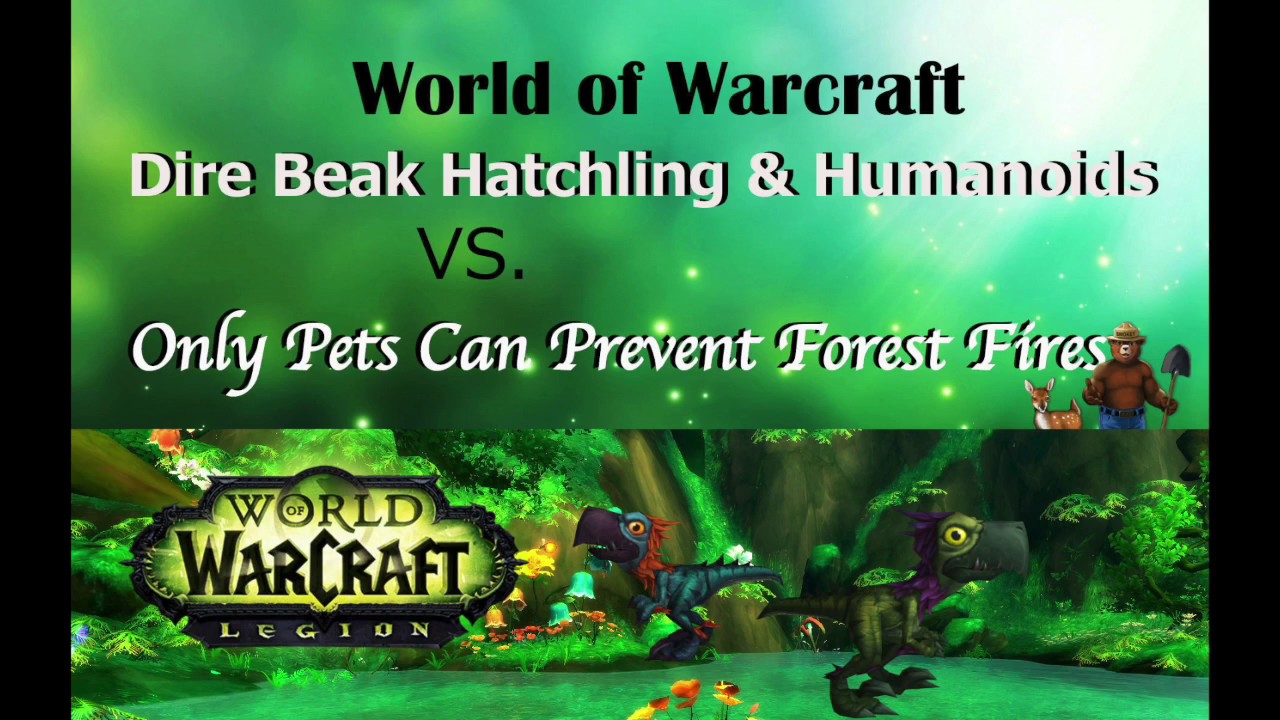 Falcosaur Direbeak Hatchling and Humanoids vs. Only Pets Can Prevent Forest Fires