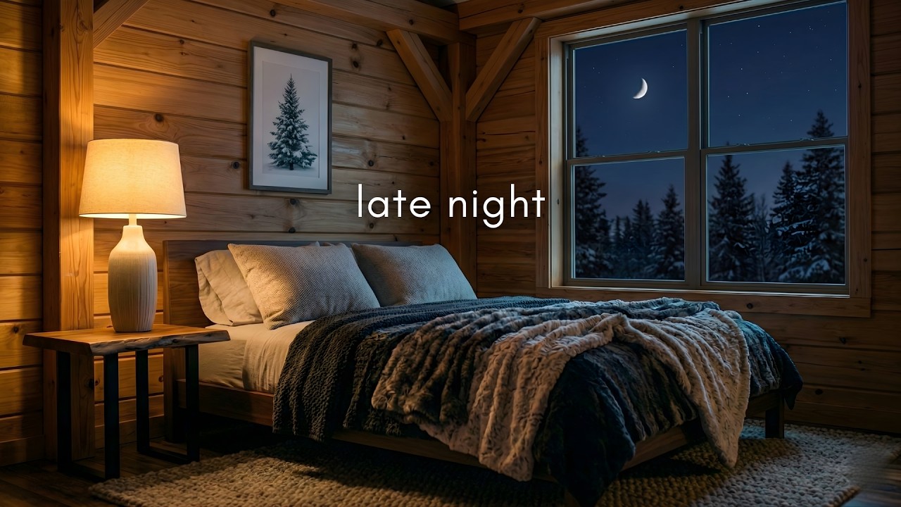 Late Winter Night with Soft Piano Jazz & Warm Indoor Lights for Sleep