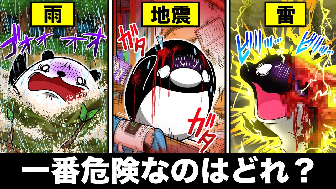 雨・地震・雷で一番危険なのはどれ？【アニメ】