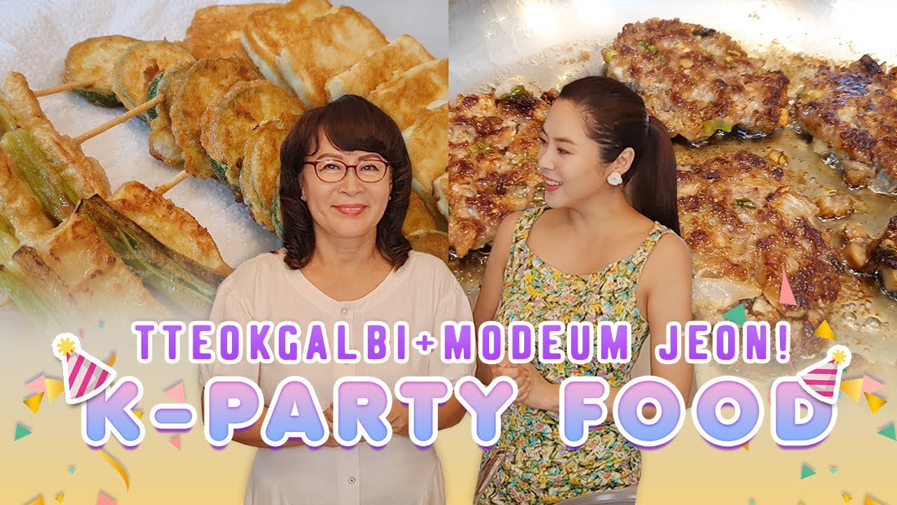 COOKING TTEOKGALBI (떡갈비) & MODEUM JEON (모듬전) with Mama Lee! | Grace Lee TV