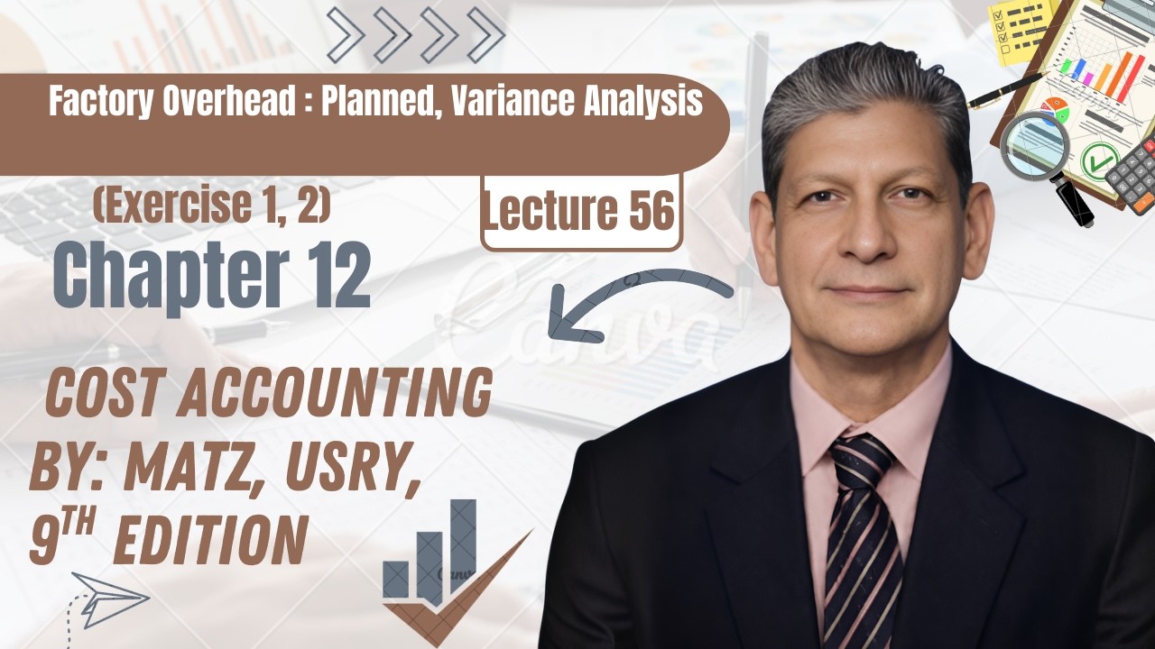 Chapter 12 Exercises 1 & 2 | Variance Analysis | Cost Accounting | Matz & Usry