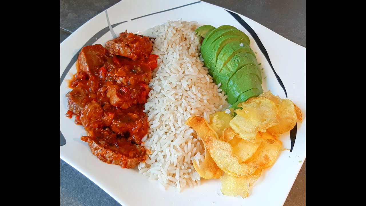 Comida   Cubana Lengua de Cerdo en Salsa