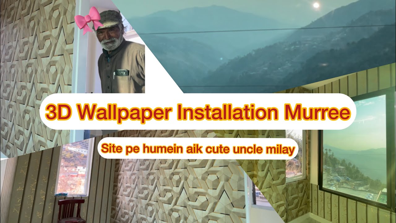 Wallpaper installation - Hexagon Geometric Pattern x Marble Vein Vertical Pattern - serene views  