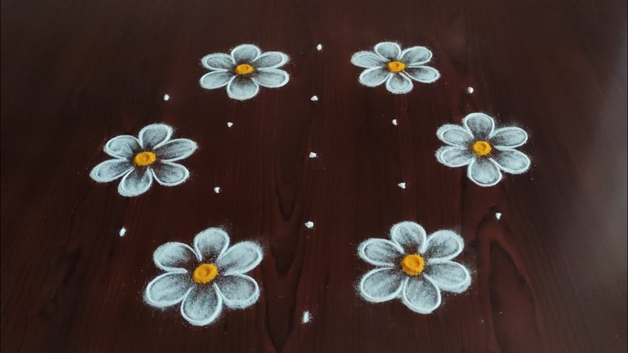 2 beautiful daily kolams (5×3)dots... simple easy latest daily Rangolis