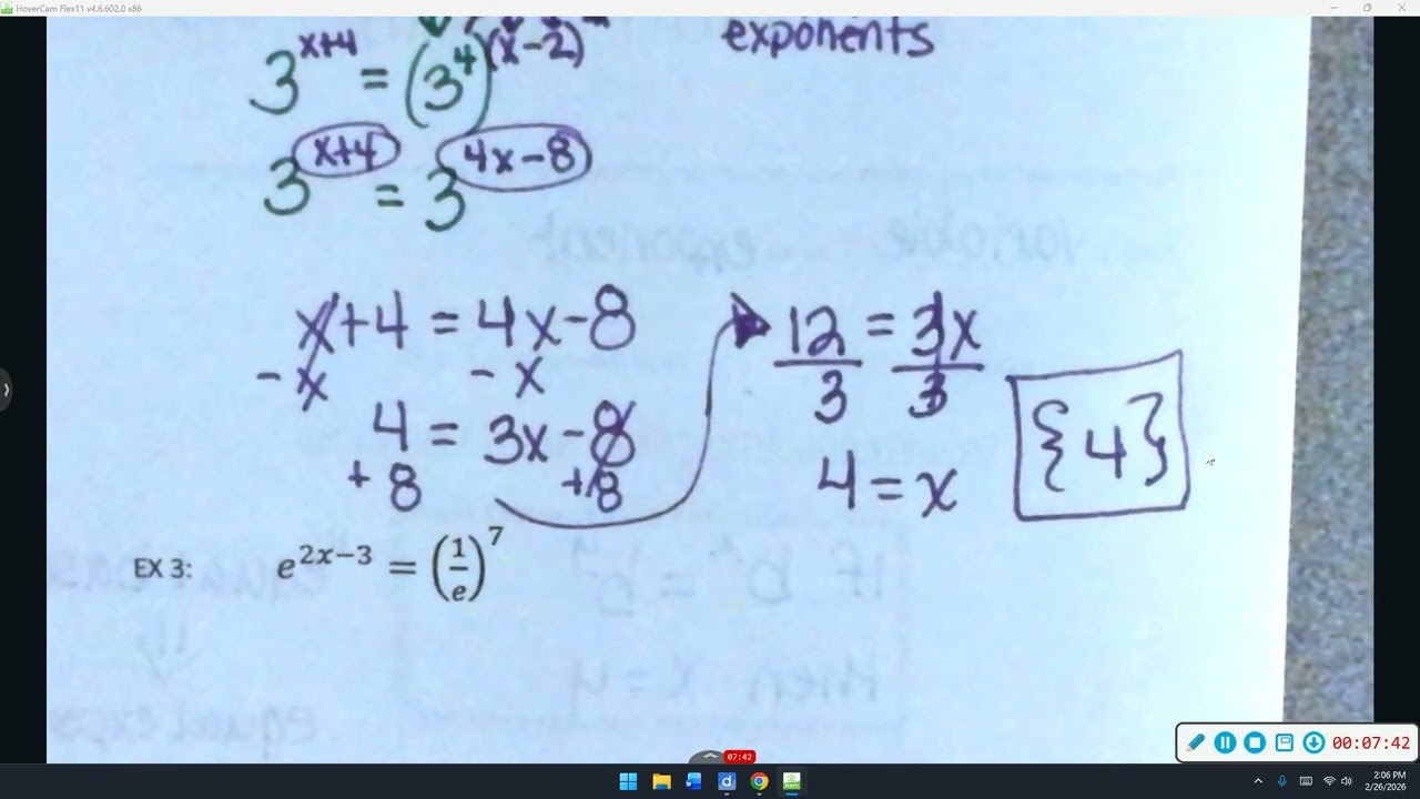 Exponential Equations  L