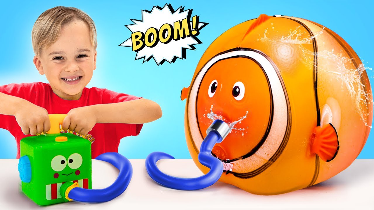 Inflating toys until they blow - Fun Experiments for kids