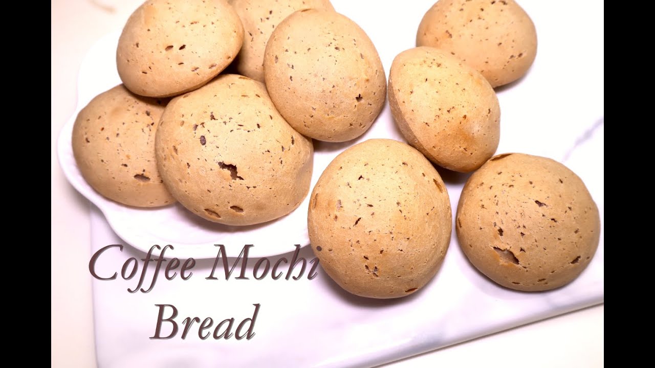 Chewy Coffee Mochi Bread. Very easy recipe. Handmade/No machine needed.