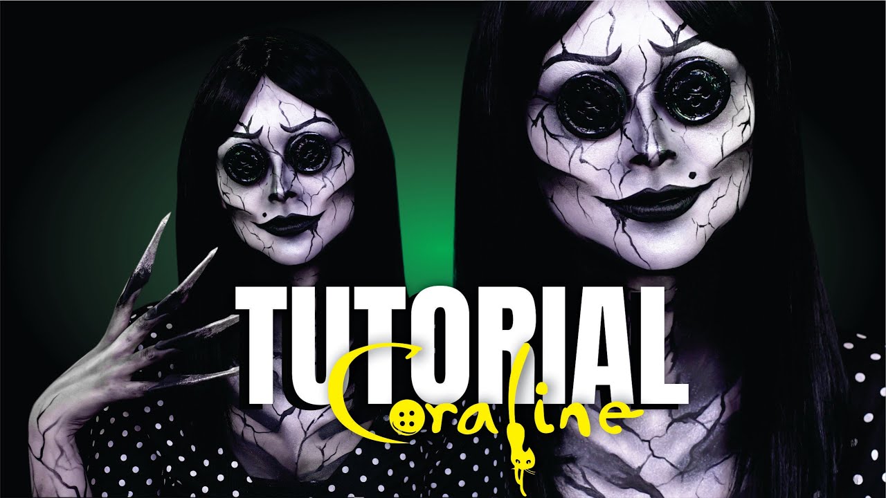 Tutorial Outra Mãe | CORALINE | DIA MUNDIAL DO COSPLAY 👨‍🎤​👩‍🎤​ ​