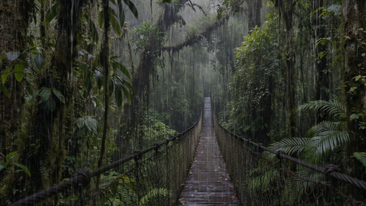 Rain and Thunder Sounds on Cozy Forest | Soothing Rain Sounds for Sleeping & Relaxation