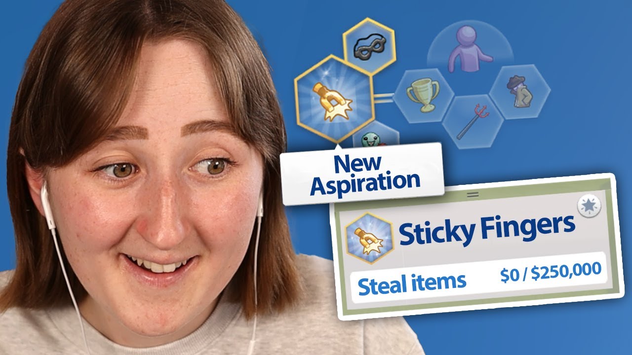 attempting the new *sticky fingers* aspiration in the sims