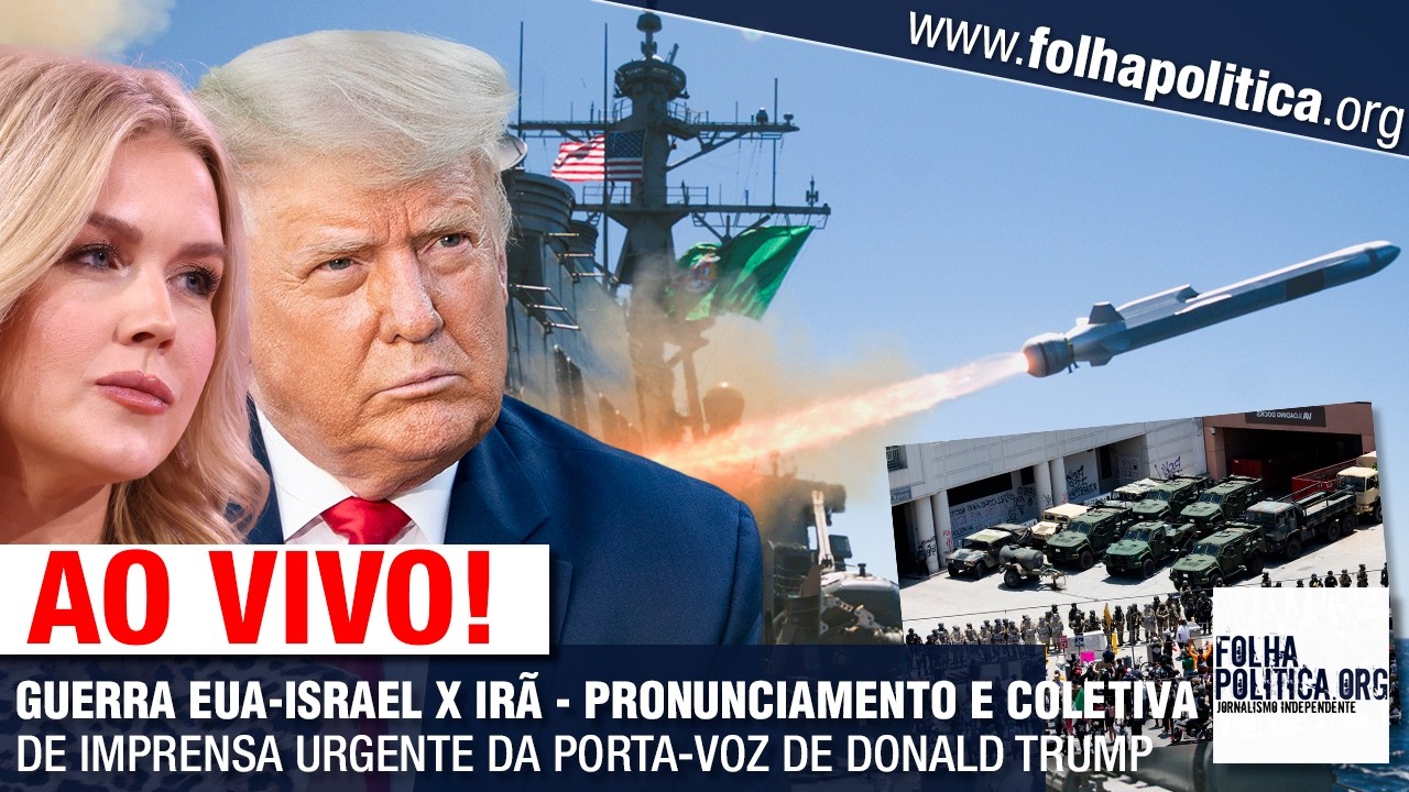 AO VIVO: GUERRA EUA-ISRAEL X IRÃ - PRONUNCIAMENTO E COLETIVA URGENTE DA PORTA-VOZ DE DONALD TRUMP