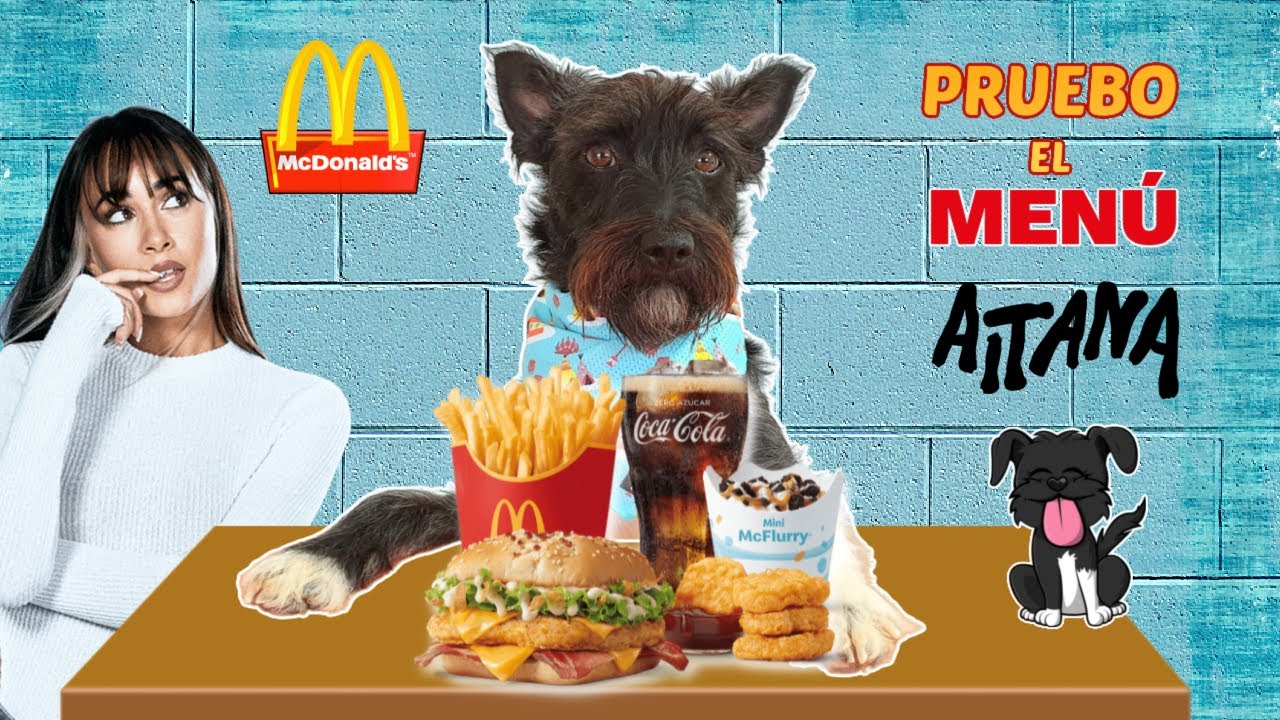 Mi PERRO prueba el MENÚ de Mc DONALDS AITANA / Lana