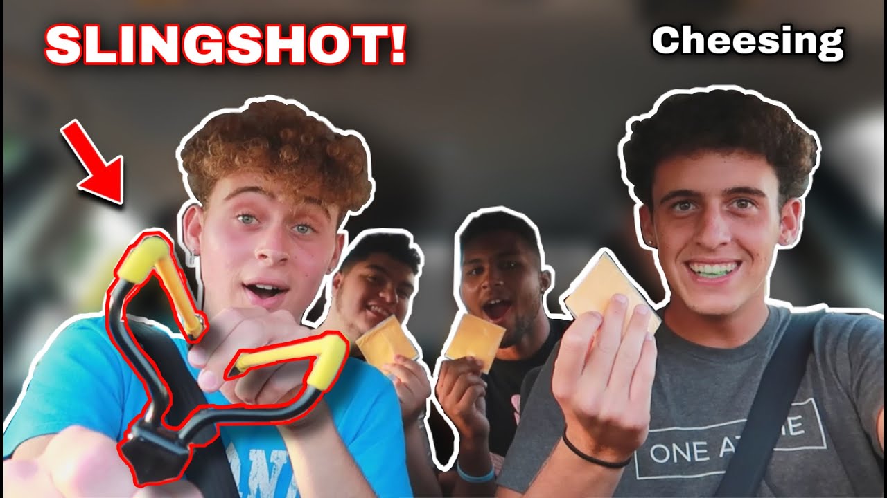 SLINGSHOTTING CHEESE AT CARS!!