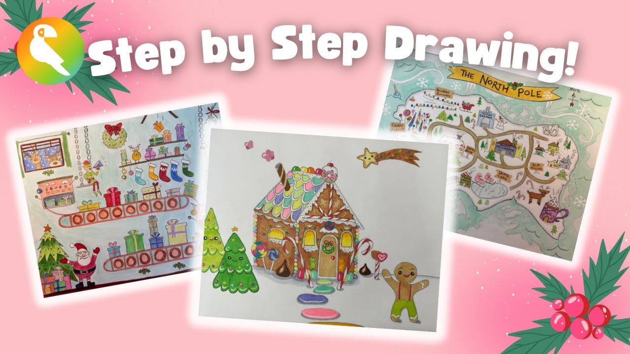 3 Epic Christmas Drawing Tutorials | For Kids & Teachers